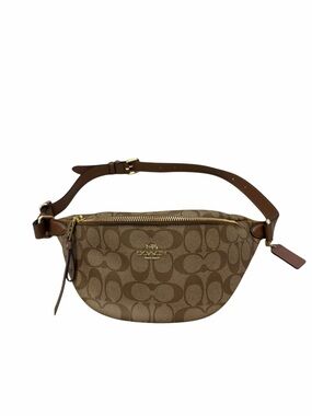 Coach Signature Canvas Belt Bag Brown Monogram Waist Fanny Pack